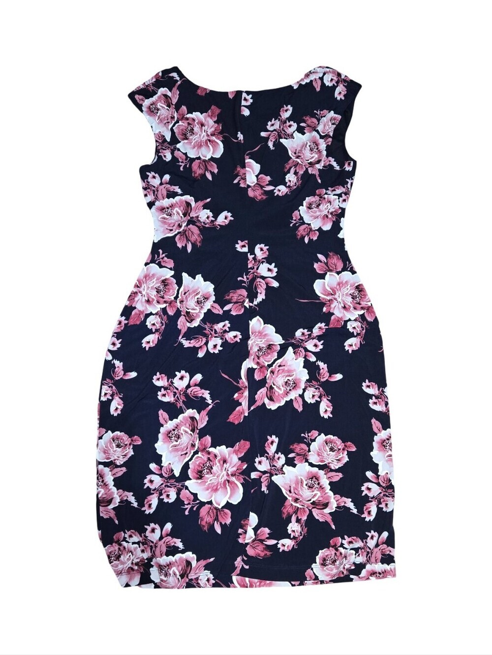 Connected Apparel Floral V-Neck Cap Sleeve Sheath Dress Festival Evening Wrap - Picture 6 of 7